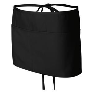 TEMU 블랙 클래식 허리 벨트 대형 포켓 워크 에이프런 반 에이프런 상업용 레스토랑 카페 공예점 등 셰프 작업 용