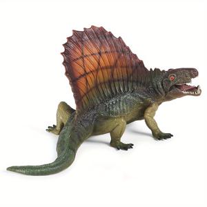 TEMU 1개 현실적인 스테고사우루스 공룡 모형 - 녹색 & 갈색 플라스틱 조각상과 맹렬한 표정, 실내/외 장식용 오너먼트, 집이나 사무실을 위한 야외 장식품 | 실제 같은 공룡 모형 | 질감 있는 비늘 모델
