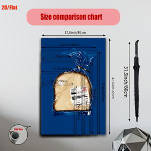 TEMU 1개, 2D 평면 캔버스 그림--액자 없음, 15.7x23.6인치, 창의적인 블루 토스트, 벽 장식, 침실, 거실, 주방, 사무실, 카페, 바, 기숙사, 복도 아트 포스터, 생일 및 특별한 선물로 완벽