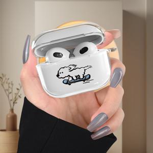 TEMU 패션과 귀여운 개 패턴, 투명 무선 이어폰 케이스, for Airpods 4, for Airpods 3, for Airpods 2, for Airpods PRO 2 및 for airpods PRO에 적합, 친구, 가족, 여자 친구 또는 남자 친구에게 완벽한 선물