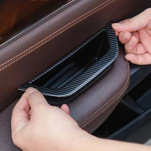 TEMU BMW X3 및 X4 F25/F26 모델 (2010-2017년형)용 카본 파이버 패턴 도어 핸들, 앞좌석 좌/우 내부 도어 수납 공간에 적합