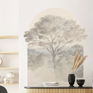 TEMU 대형 창의적인 물감 아치 벽 스티커, 예술적인 빈티지 스타일, 유리와 부드러운 표면에 쉽게 붙을 수 있음, 거실, 침실, 사무실, 학교 교실, 가정 장식, PVC 소재, 광택 마감, 비정형 모양, 폴리비닐 클로로이드, 전기 없음, 벽 예술 장식 | 빈티지 벽 예술 | PVC 벽 스티커, 벽 스티커 홈 장식