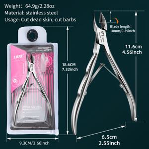 TEMU 전문용 큐티클 트리머, 네일 큐티클 커터, 날카로운 날이 달린 스테인리스 스틸 큐티클 니퍼, 네일 가위, 매니큐어 도구, 이중 스프링, 네일 케어 및 페디큐어용, 네일 도구 (실버 색상)