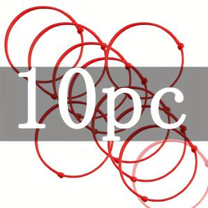 TEMU 남녀공용으로 적합한 10개 세트의 간단한 행운의 빨간 매듭 수제 팔찌 - 커플 및 친구들에게 완벽한 선택, 일상 착용 또는 선물용