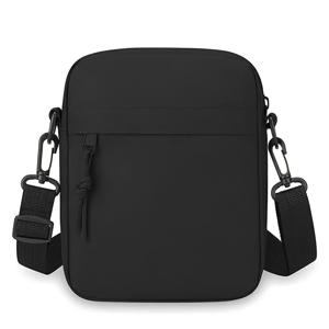 TEMU 남녀공용 조절 가능한 크로스바디 숄더백 - 가벼운 미니 스퀘어 디자인 지퍼 클로저, 내구성 있는 폴리에스터 캐주얼 일상 필수품 폰 백 (블랙), 소형 크로스바디 백