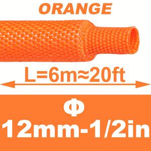 TEMU 2:1 오렌지 열감소형 뭉쳐진 슬리빙 - 자동차 오디오 증폭기, 고무 호스, 플렉스 튜브, 플라스틱 파이프 및 와이어 하네스용 산업용 열감소형 튜브, 폴리에틸렌 테레프탈레이트, 배터리 필요 없음, 자동차 와이어 액세서리 | 열감소형 튜브 | 내구성 있는 보호 커버, 자동차 오디오 액세서리