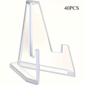 TEMU 미니 아크릴 이젤 40개 세트 - 동전, 야구 카드 및 수집품 전시용 - 홈 데코를 위한 슬림한 모던 디자인 - 미니 사이즈