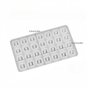 TEMU 26개 알파벳 글자 비즈용 실리콘 주조 몰드 1개 - 구멍이 있는 사각형 비즈, DIY 쥬얼리 만들기 및 키체인 공예 몰드, 대문자 A-Z, 팔찌, 참 장식품 재사용 가능하고 내구성 있음