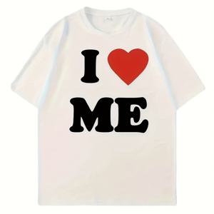 TEMU Y2K 여성 캐주얼 루즈핏 반팔 티셔츠 - 