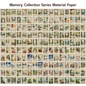 TEMU 160장 빈티지 플로랄 스크랩북 종이 팩 - 식물원, 창문 상자 및 러스틱 창문 디자인의 대형 비점착 공예용 종이 DIY 저널, 플래너, 스크랩북, 선물 포장, 스크랩북 용품