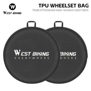 TEMU WEST BIKING TPU 휠 세트 가방은 내구성이 뛰어나고 내마모성이 뛰어난 나일론 소재로 제작되었으며 700C 로드 바이크 휠에 적합합니다. 여행 중 휠 세트 보관에 완벽하며 편리한 휴대 손잡이가 포함되어 있습니다.