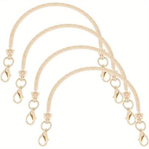 TEMU 4개 합금 핸드백 손잡이 | 클러치 백 교체 스트랩, 지갑 손잡이 프레임 제작 용품, DIY 지갑 제작