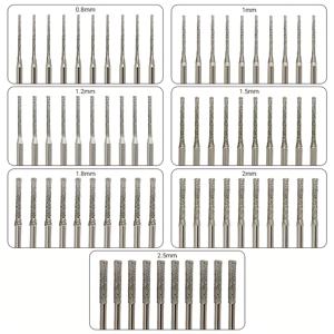 TEMU 70개 LOZLIN 드릴 비트 세트, 0.8/1/1.2/1.5/1.8/2/2.5mm, 자드, 골드, 아가트 드릴링 및 조각용, 조립 필요 없음, 금속 마감
