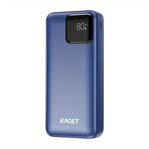 TEMU EAGET 휴대용 보조배터리 20000mAh LED 디스플레이, 22.5W PD 고속 충전 + QC 4.0 고속 휴대폰 충전, 삼중 출력 배터리 팩, 아이폰, 등 호환 (블랙)|보조배터리|보조배터리20000