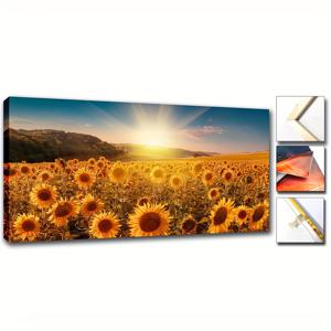 TEMU 독특한 선물, 대형 액자 캔버스 장식 그림, 나무 프레임, , 석양, 따뜻함, 거실 극장 마스터룸 식당 침실 및 기타 방 장식에 적합, 50X100cm/20X40인치