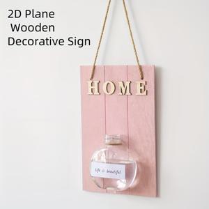 TEMU [캐주얼 우아함] 러스티 핑크 나무 벽걸이 바구니 - 신선하고 건조한 꽃을 위한 수소온이 식물자리, 현관, 거실, 침실용 빈티지 농촌 홈 데코 - 이상적인 집들이 선물, 귀여운 방 장식