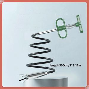 TEMU 1개 수동 하수구 청소 도구 - 곡선 디자인 및 S-커브 크로스가 있는 스틸 벨트 그랩플 파이프 클리너, 주거용/상업용 배수 시스템의 머리카락 및 이물질 제거용