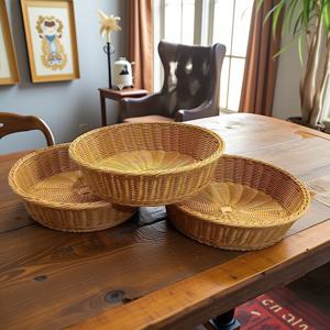 TEMU 3개 세트 PP 보관 바구니/건조 바구니/레트로 일본식 보관 바구니/수확 바구니/디스플레이 바구니/보석 바구니/거실 캠핑 정원용/결혼식/할로윈/크리스마스/부활절/발렌타인데이/봄 여름 가을 겨울 선반 바구니