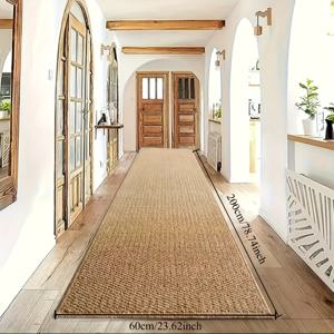 TEMU 미끄럼 방지 직조 주방 매트, 세탁기 사용 가능, 낮은 모래 높이, 직사각형 욕실 러그, 내구성, 욕실 카펫 | 다기능 매트 | 고무 뒷면 매트, 주방 매트 (1개) - 거실, 침실 또는 음악실에 적합, 다용도 카펫 | Nat