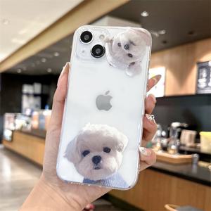 TEMU 폰케이스: 1개 귀여운 곰 캐릭터 패턴 투명 풀커버 TPU 아이폰 16 15 14 13 12 11 프로 맥스 X XR XS 8 7 플러스 케이스