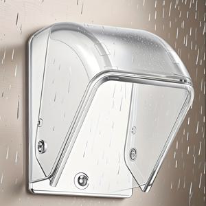 TEMU 1개 BATAMEAR 투명 방수 도어벨 커버 - 텔레스코픽 접이식 설계로 쉬운 설치, 비 및 물 튀김 보호, 내구성 있는 투명 소재, 대부분의 무선 도어벨 호환 (도어벨 미포함), 기능적 디자인