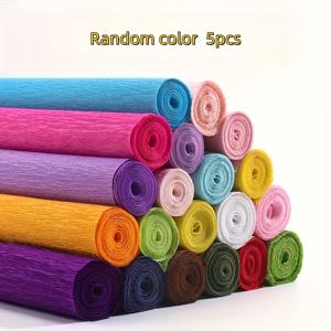 TEMU 9.84x98.4인치 손으로 접은 두꺼운 색상 크레페 종이 스트립 - 조작된 장미, 카르나티온 및 꽃束, 결혼식 장식, 축제 선물 및 창의적인 공예, 공예 용품, 장식 꽃, 복잡한 꽃 공예, 장식 종이 스트립