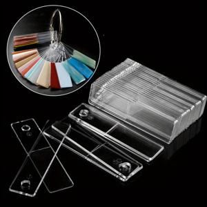 TEMU 50pcs 네일 사각형 컬러 카드 디스플레이 차트 젤 폴리쉬 템플릿 네일 아트 팁 샘플 스탠드 네일 폴리쉬 연습 아크릴 팔레트 네일 폴리쉬 컬러 디스플레이 분리 가능한 컬러 카드