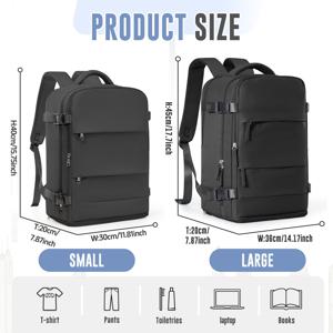 TEMU 여행 백팩, 라이언에어 캐빈 가방, 대용량 여행 짐 가방, 45*36*20cm/40*30*20cm 항공사 승인 기내용 가방, 좌석 아래 및 캐빈용, 여성 휴가 백팩/주말 가방, 남성 비즈니스 노트북 가방