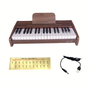 TEMU 고품질 37건반 전자 피아노, 37개의 디지털 튜닝 건반으로 초보자가 경험을 쌓으며 풀사이즈 피아노로 전환하는 데 이상적인 음악 입문 도구. 초보자가 기술을 익히고 자신감을 쌓는 데 도움을 줍니다. 우수한 내구성을 위한 소재와 뛰어난 제작 기술로 제작되었으며, 생일 및 특별한 날을 위한 완벽한 선물입니다