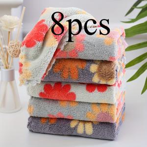 TEMU 4/8pcs 럭셔리 꽃 테이블 세트 - 식기용 세제, 손수건, 사각형 수건, 초고 흡수력, 빠른 건조 - 주방, 욕실, 어머니의 날 선물에 적합