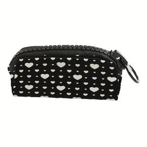 TEMU 사랑 패턴 문구 가방, 대용량 필통, 휴대용 화장품 정리함, 사무실, 학교, 청소년, 소녀, 소년, 남성, 여성, 성인을 위한 휴가 선물|필통