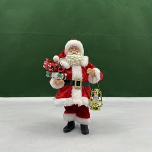 TEMU 1개 레트로 스타일 서 있는 피규어 - 세밀한 디테일의 플라스틱/패브릭 크리스마스 장식, 흰 수염과 검은 부츠, 무 /-프리 애니메이션 같은 디스플레이, 홈, 벽난로, 테이블탑용 - 완벽한 선물