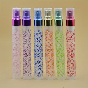 TEMU 6개 플로랄 프린트 재사용 가능한 유리 스프레이 병 - 오일 프리 & PVC 프리 다기능 향수 및 모기 퇴치제 리필 가능 용기, 당김식 분무기 포함, 야외 여행용 휴대용, 생일 선물 (랜덤 색상), 화려한 디자인