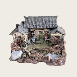 TEMU 1 세트 레진 시뮬레이션 농촌 집, 창의적인 미니어처 농촌 집 장식품, 정원 마당, 가정 거실, 사무실 장식 및 야외 미크로 풍경에 완벽한 | 이상적인 집들이, 크리스마스, 데이, 새해 선물