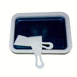 TEMU 3피스 세트 (접시 + 스패출러 2개) 스테인리스 스틸 수동 기계 - 다양한 색상, 냉동 요거트, 과일, 우유 만들기에 적합. 온 가족이 사용할 수 있는 완벽한 크리스마스 선물