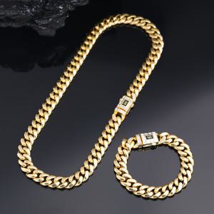 TEMU 2개 세트, 골드 도금 쿠바 목걸이 및 팔찌 포함. 펑크 스타일 디자인으로 누구에게나 어울립니다. 이 고급스러운 힙합 초커 주얼리 세트는 크리스마스 선물, 생일, 발렌타인데이 선물로 완벽합니다.