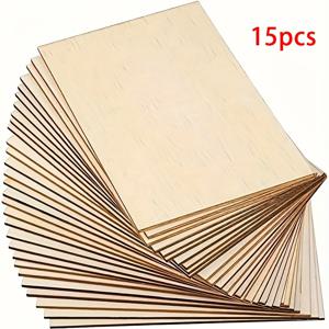TEMU 15개 미완성 천연 목재 직사각형 보드, DIY 공예, 소형 하우스, 비행기 및 보트 모델에 이상적, 학교 미술 축제 프로젝트, DIY 목공 수업, 정원 및 거실 장식용 홈 목공 용품, 훌륭한 휴일 선물, 학교 프로젝트,모델 제작,러스틱 장식,내구성 있는 나무,목재 모델 키트,공예 용품,학생들,홈 데코레이터