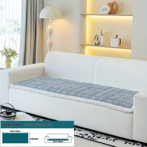 TEMU 1개 초두꺼운 소파 쿠션 - 럭셔리 플러시 쿠션 (다크 브라운/블랙/그레이/화이트/베이지), 미끄럼 방지 폴리에스터 커버, 세탁기 사용 가능 - 러브시트, 2인용, 3인용, 4인용 소파 호환 - 겨울철 따뜻함 & 모던 보호 데코, 거실, 소파, 섹셔널용 - 쉬운 청소 소파 패드