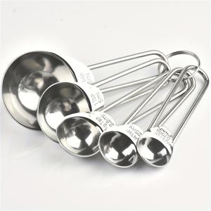 TEMU 스테인리스 스틸 계량스푼 5개 세트, 두꺼운 계량컵 계량스푼, 베이킹 계량스푼, 양념스푼, 커피 계량스푼 세트