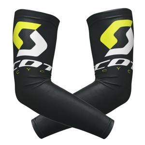 TEMU 3D 슬리브 커버 1쌍, 검은 바탕에 노란색과 흰색 'SCOTT BICYCLE' 로고가 있는 스포츠 및 패션 분위기를 내는