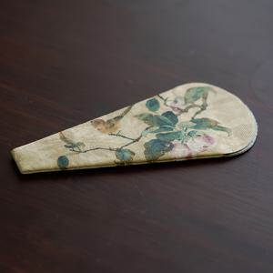 TEMU 수제 자수 리넨 캔버스 차 가위 보관 파우치 - 휴대용 방수 다도 액세서리 정리백, 차 애호가를 위한 완벽한 선물