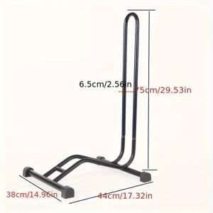TEMU L자형 자전거 바닥 주차 랙 - 산악 자전거 및 로드 자전거 실내외 보관에 적합 - 넓고 두꺼운 받침대 특징 - 독립형 자전거 스탠드 - 산악 자전거 및 로드 자전거, 바퀴 고정 차고 주차에 이상적 - 블랙 메탈 색상으로 제공|실내자전거