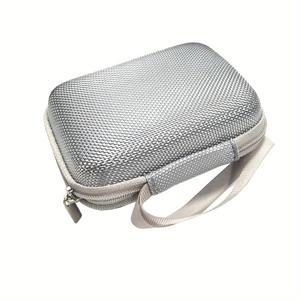 TEMU 휴대용 컴팩트 카메라 기어 케이스 - 내구성 있는 비닐 카메라 보관함, 안전한 지퍼 클로저 및 인체공학적 손잡이, 다색 옵션 (핑크/블루/블랙) DSLR, 미러리스, 포인트 앤 슈트 카메라용 - 사진 애호가 액세서리 정리함