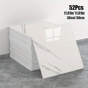 TEMU 52/104개입 고급 빈티지 마블 패턴 자가 점착 벽지, 끈적임 없는 비닐 벽 스티커, 간편한 부착 및 제거, 재단 가능, 방수 및 방유 벽 패널, 일상적인 관리가 용이