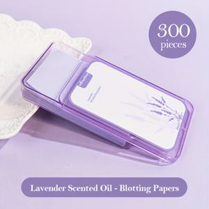 TEMU 남녀 모두에게 적합한 300매 페이셜 오일 흡수 시트 박스, 휴대 및 여행에 편리하며, 메이크업 번짐 방지 기능, 대나무 숯 및 라벤더 함유, 여름 필수템.