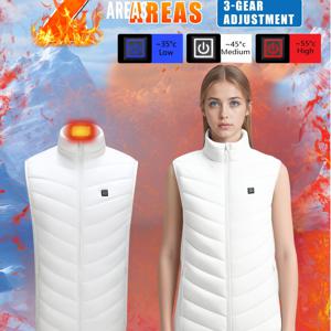 TEMU 여성용 겨울 벡스트 - 이중 존 스마트 히트 활성화 (배터리 팩 미포함) | 및 조절 가능한 온도 제어 | 스포티한 디자인, 지퍼 클로저, 폴리에스터 소재, 여성용 야외 캐주얼 벡스트 | 스포티한 스타일 | 지퍼 클로저 벡스트, 여성용 야외 벡스트