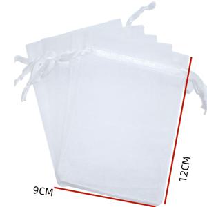 TEMU 50개 화이트 통기성 메쉬 티슈 백, 투명 끈 가방, 웨딩 선물, 보석 포장, 휴일 간식, 화장품 및 사탕용 - 다기능 선물 가방, 파티 용품, 화장품 파우치, 우아한 포장, 심플한 디자인, 가벼운 소재, 내구성 있는 원단, 보관 파우치, 이벤트 플래너, 소규모 비즈니스 소유자, 크리스마스