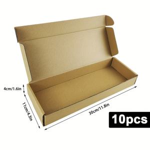 TEMU 10개 갈색 카드보드 선물 상자 뚜껑 포함 - 비행기 디자인 재활용 가능 종이 포장, 소품 배송, 결혼식, 파티, 사탕 및 간식 (수제 공예 상자), 축제 디자인, 지속 가능한 패키징