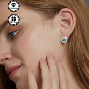 TEMU 1쌍 모이사나이트 귀걸이, 925 스털링 귀걸이 바늘, 우아한 주얼리, 생일 선물, 크리스마스 선물, 발렌타인데이 선물, GRA 인증 주얼리, 청소년용