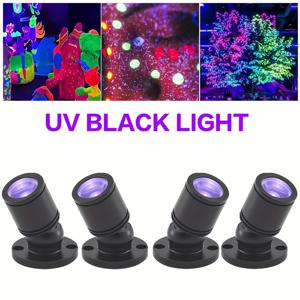 TEMU 2/4개 LED UV 블랙 라이트, 1W 미니 , UV 라이트 형광 USB UV ( 포스터 및 글로우 파티용), 형광 페인트, 실내 모델 디스플레이 캐비닛 보라색 조명, USB (온/오프 스위치 포함, 가정 장식용)
